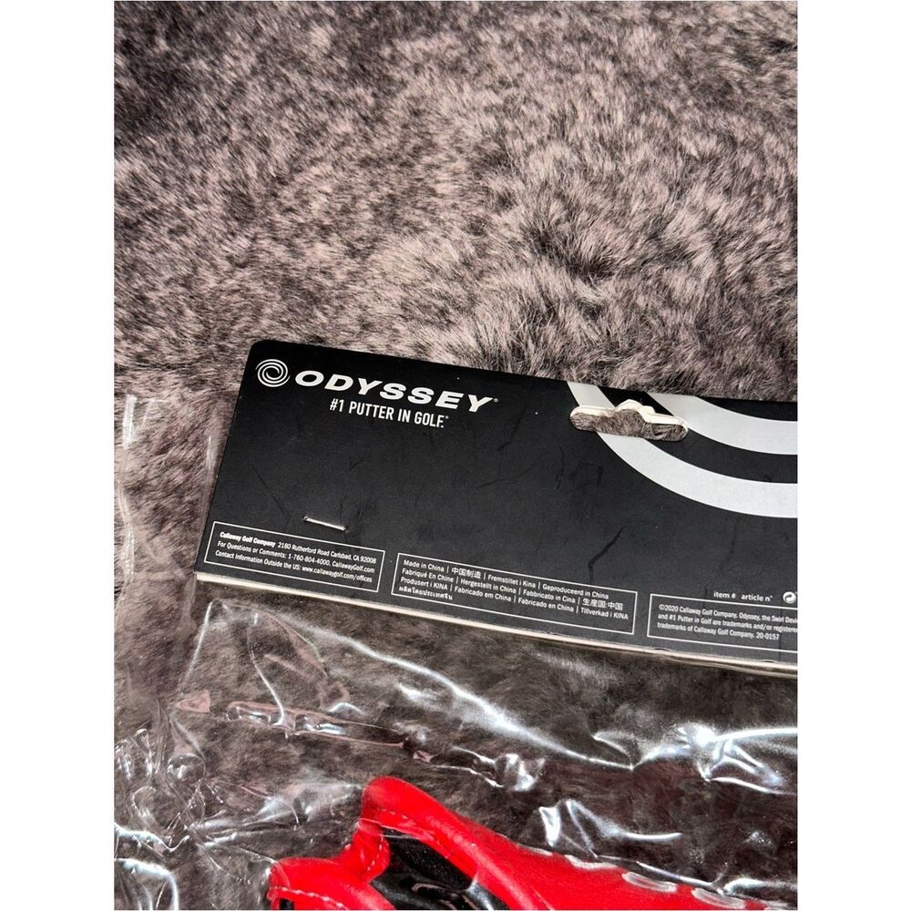NWT Odyssey Limited Edition Red Odyssey Month #1 Putter Mallet Putter Head Cover - Picture 8 of 9